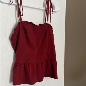 Express Ruffle Camisole with Tie Straps